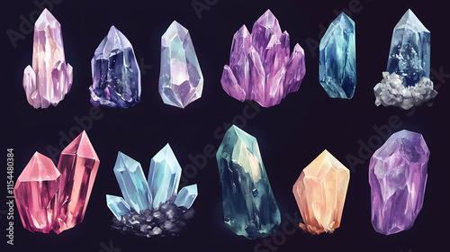 Diamond crystal brilliance gem ore stone. Brilliance. Illustration photo