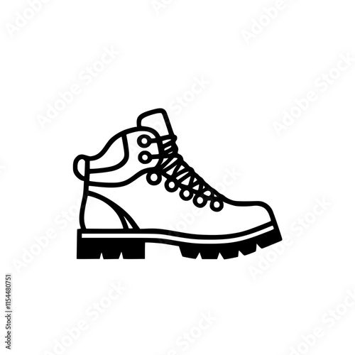 Classic white shoe with black details icon