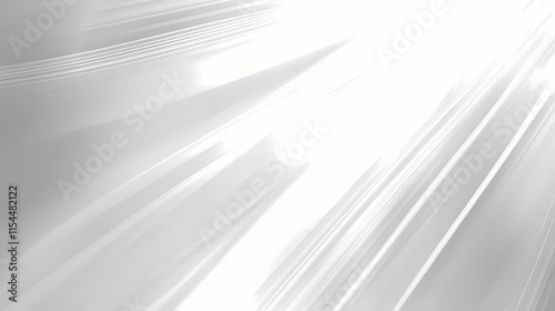 Abstract white background with light rays and speed lines, for design of technology or digital products, website layout template. Brilliance. Illustration