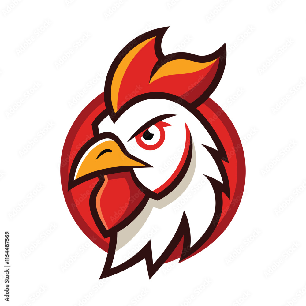 Chicken head mascot logo art illustration Chicken head mascot logo art illustration