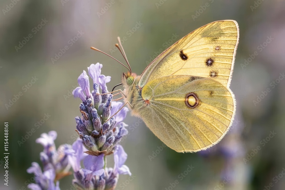 A butterfly landing on lavender, shallow depth of field, soft afternoon lighting A butterfly landing on lavender, shallow depth of field, soft afternoon lighting