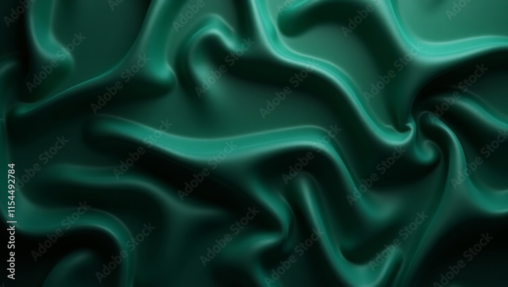 Dark green silk satin background with a subtle sheen, featuring soft, intricate folds and slight creasing for depth and texture Dark green silk satin background with a subtle sheen, featuring soft, intricate folds and slight creasing for depth and texture