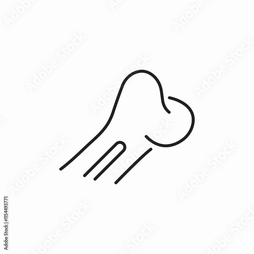 human bone icon sign vector