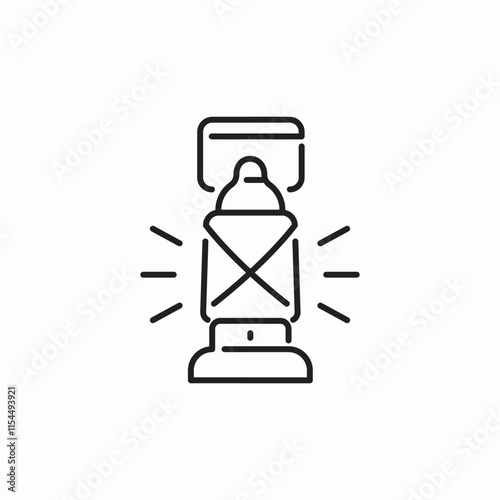 kerosene lamp icon sign vector