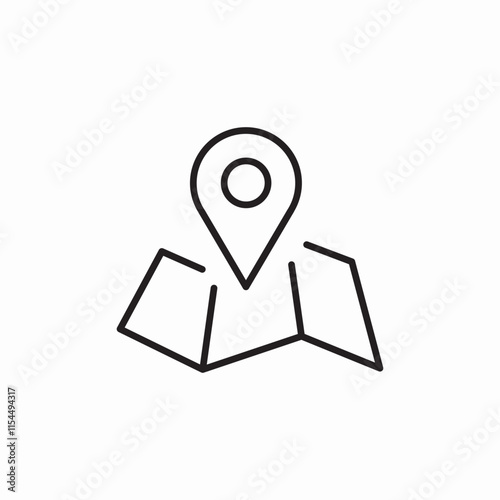 map location icon sign vector