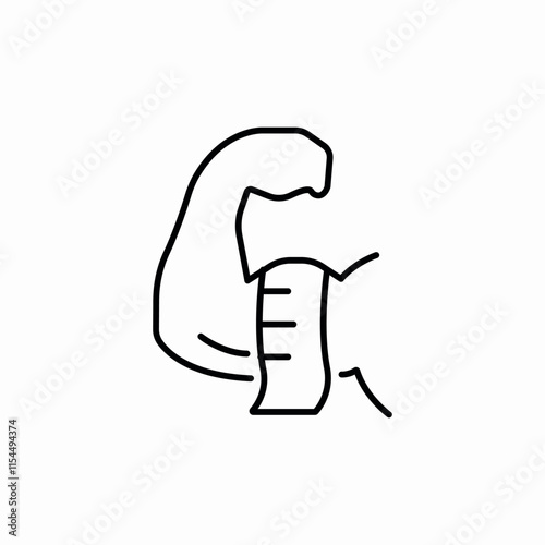 muscle size icon sign vector