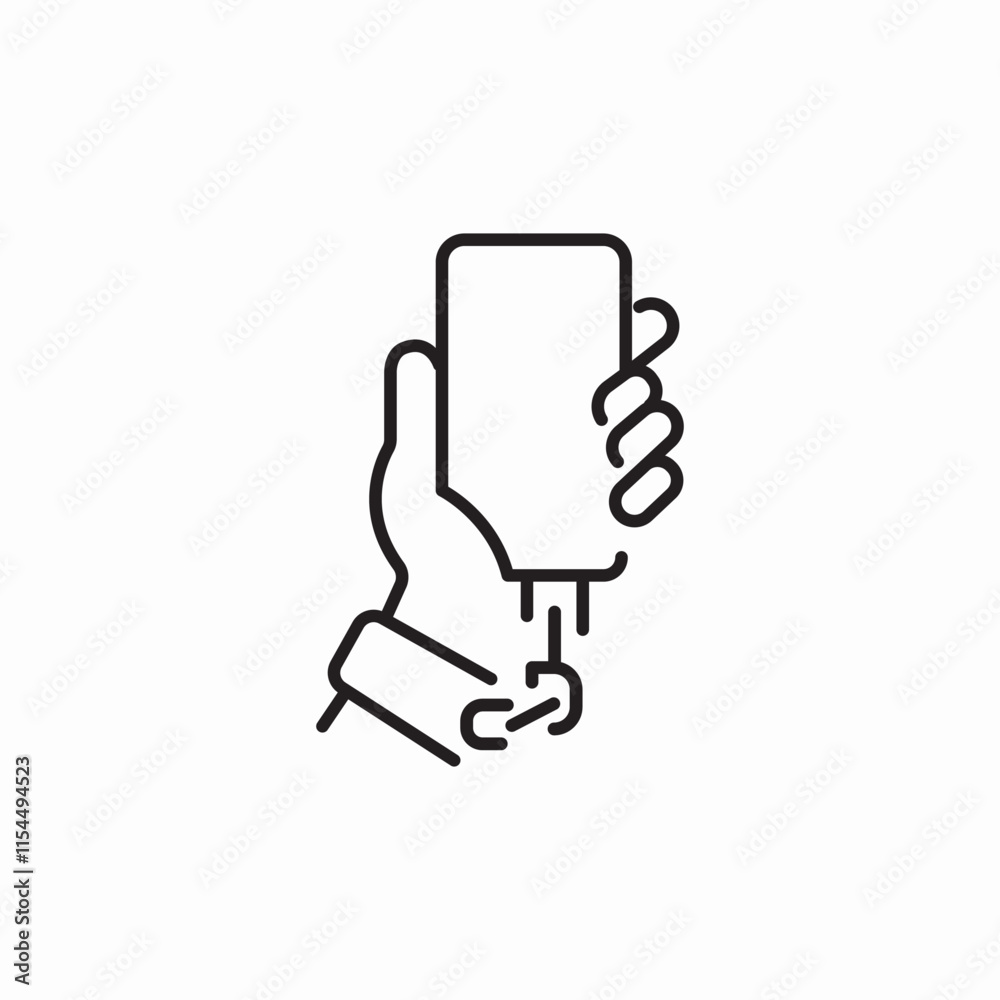 phone addiction icon sign vector phone addiction icon sign vector