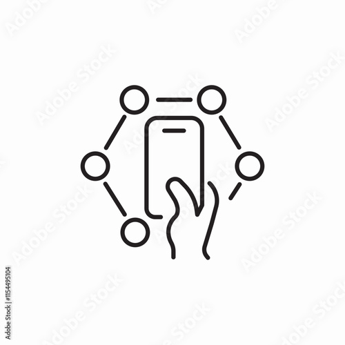 phone network icon sign vector