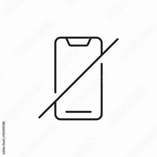 phone prohibited icon sign vector
