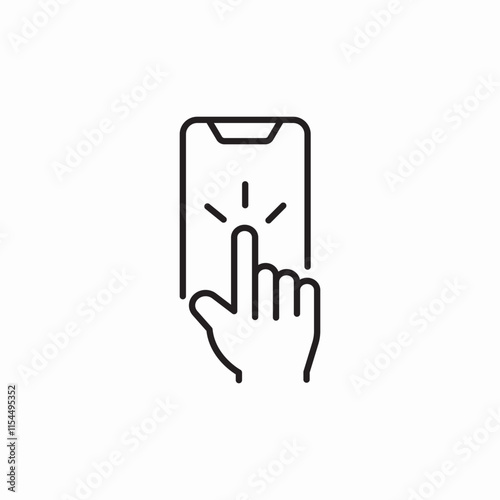 phone screen tap icon sign vector