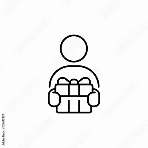 present gift surprise icon sign vector