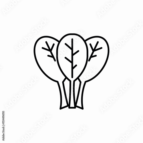 salad vegetable icon sign vector