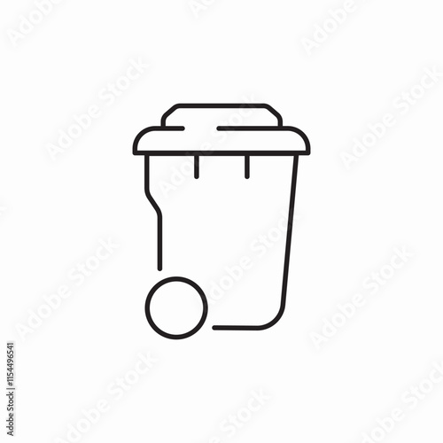 trash bin icon sign vector