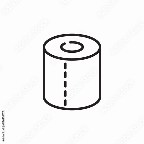 toilet paper icon sign vector