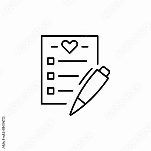 wedding check list icon sign vector