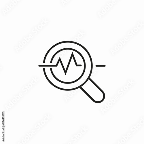 analytics search icon sign vector