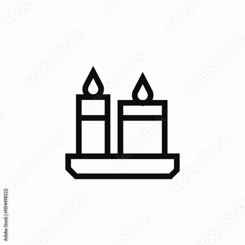 aroma candles icon sign vector