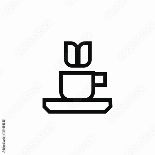 aroma tea icon sign vector