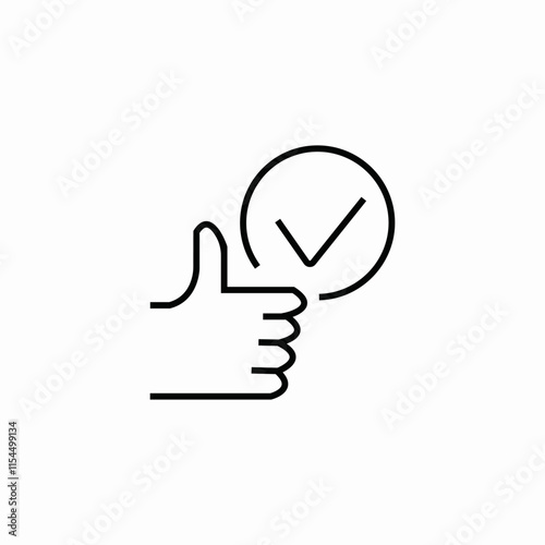 choice thumbs up icon sign vector