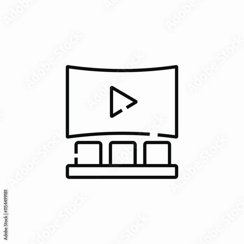 cinema audience icon sign vector