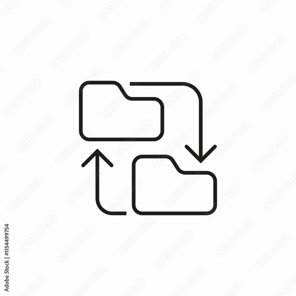 Fototapeta premium fodler file move icon sign vector