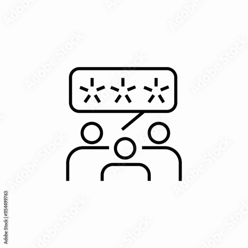 group talk password icon sign vector