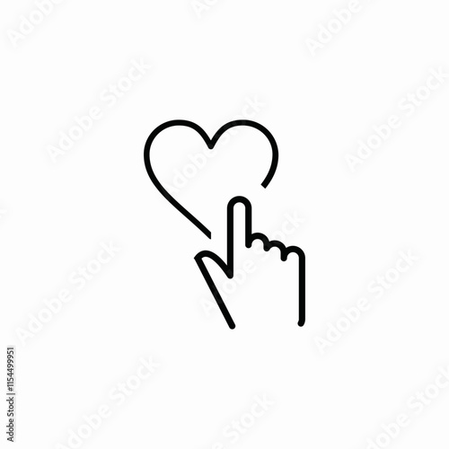 heart like click icon sign vector
