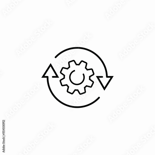 settings synchronization icon sign vector
