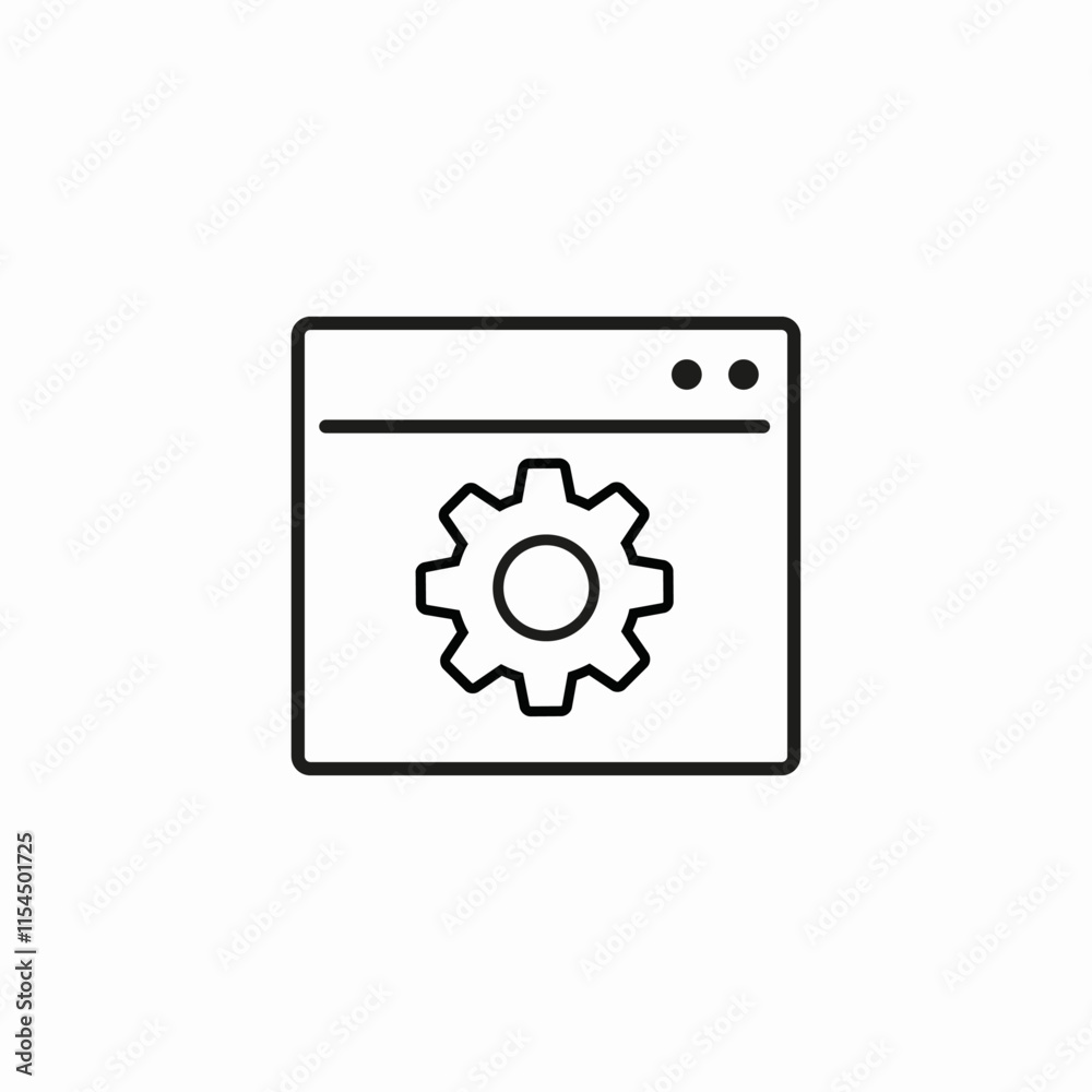website settings icon sign vector website settings icon sign vector