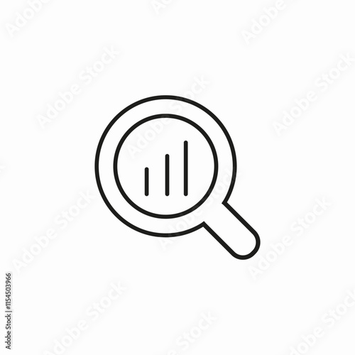 analytics search icon sign vector