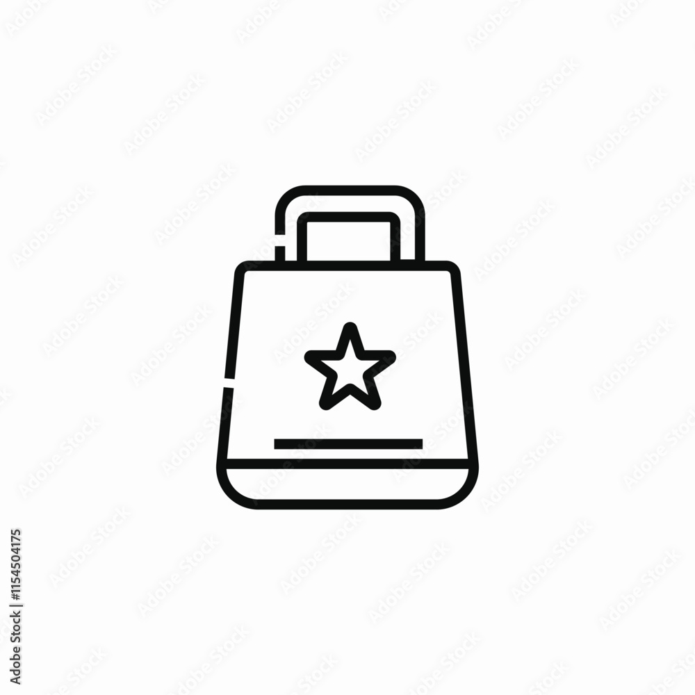 favorite shopping bag icon sign vector favorite shopping bag icon sign vector