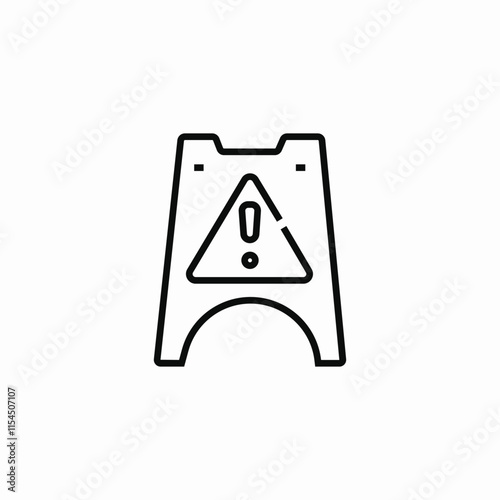 wet surface stand banner icon sign vector