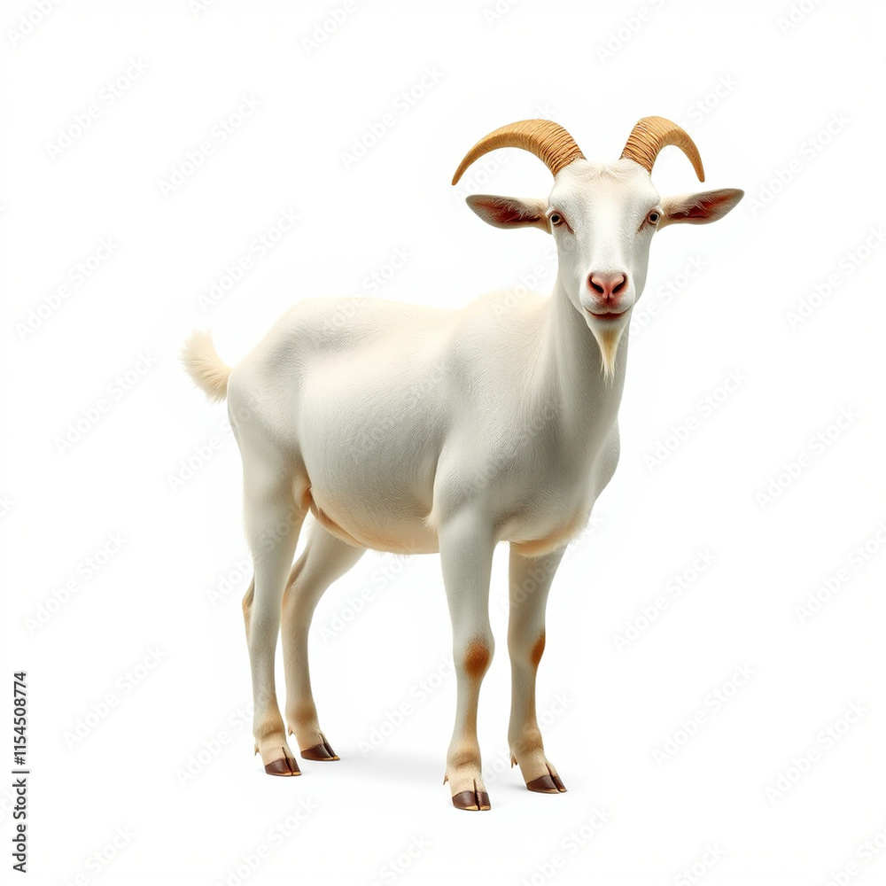 Goat on white background - animal generation - Goat on white background - animal generation -
