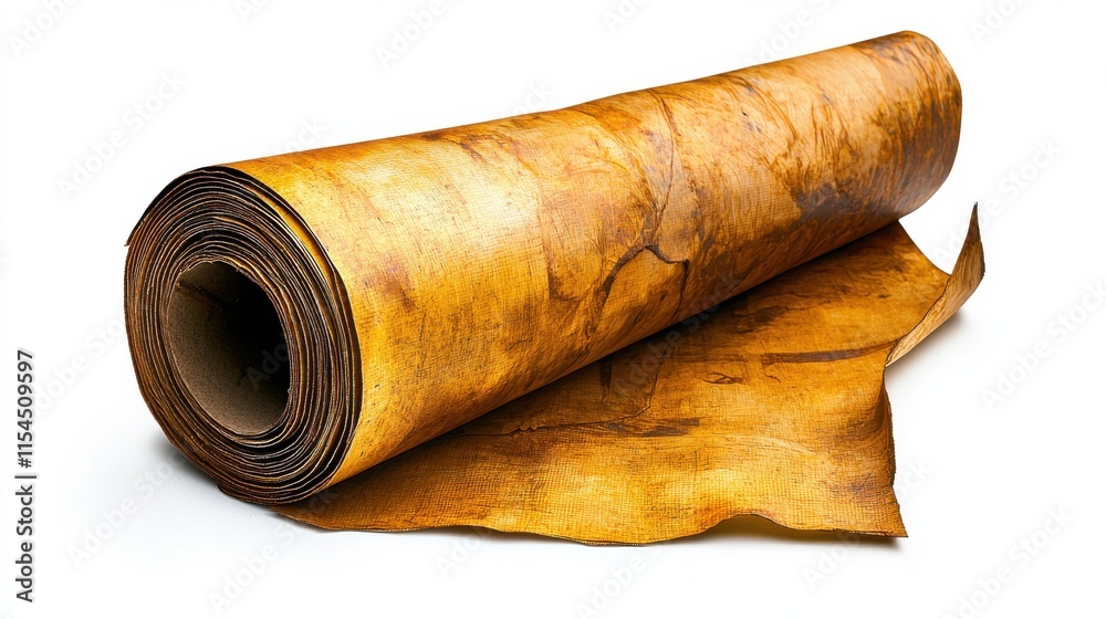 Crumpled Textured Surface of Rolled Recycled Parchment or Linen Paper Background Crumpled Textured Surface of Rolled Recycled Parchment or Linen Paper Background