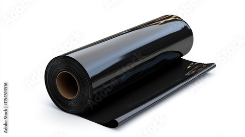 Shiny Black Plastic Film Roll for Creative Photography and Design Project