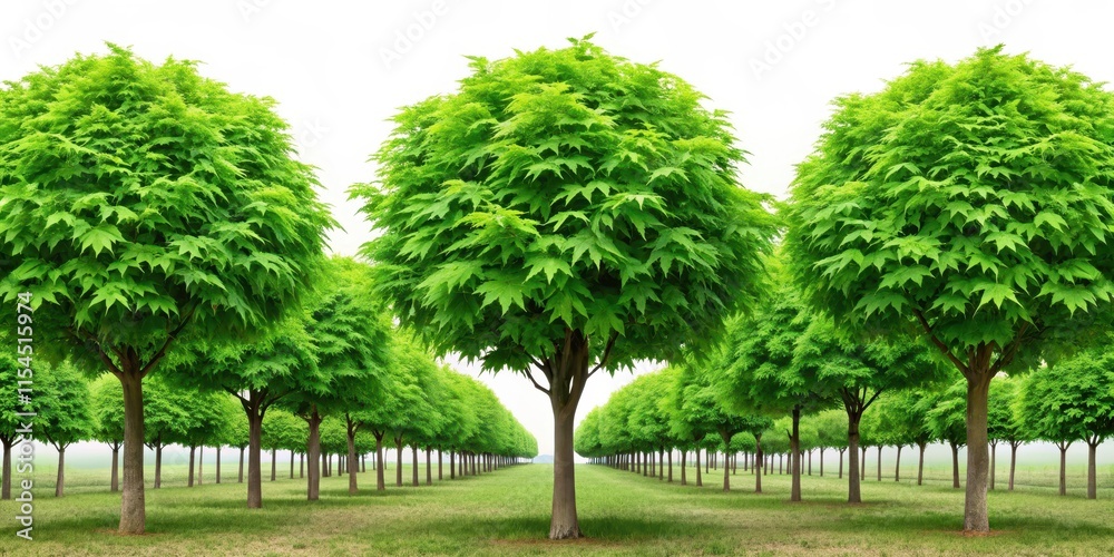 Fototapeta premium Green liquidambar formosana trees, green liquidambar formosana, green tree, forest, outdoor plants, maple tree