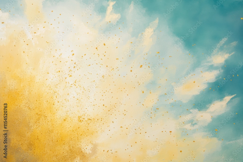 Pollen clouds in particle dispersion, golden dust and spring green, afternoon sun Pollen clouds in particle dispersion, golden dust and spring green, afternoon sun
