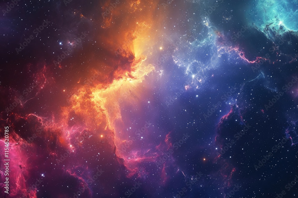 Obraz premium Background design image of the beauty of the outer space galaxy, this image can be used as wallpaper for hang phones, laptops and can be used for other needs