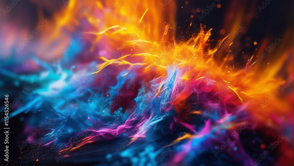 Obraz premium colorful thoughts that rage with enthusiasm.