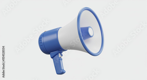 Megaphone for announcement loudspeaker communication promoting message photo