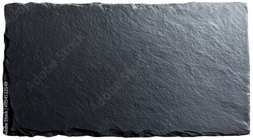 Schwarze Schieferplatte, freigestellt. photo