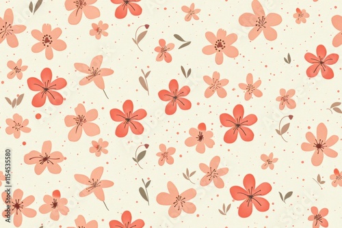Abstract flower patterns create a sense of movement and energy