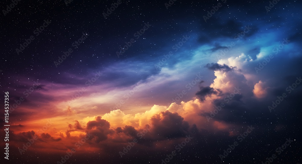 Stunning night sky with vibrant clouds and numerous stars. background mobile wallpaper phone wallpaper Stunning night sky with vibrant clouds and numerous stars. background mobile wallpaper phone wallpaper