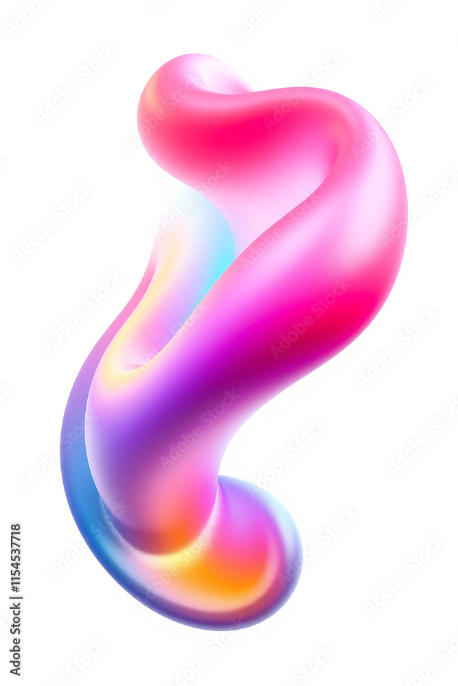 Abstract Colorful 3D Liquid Shape Abstract Colorful 3D Liquid Shape