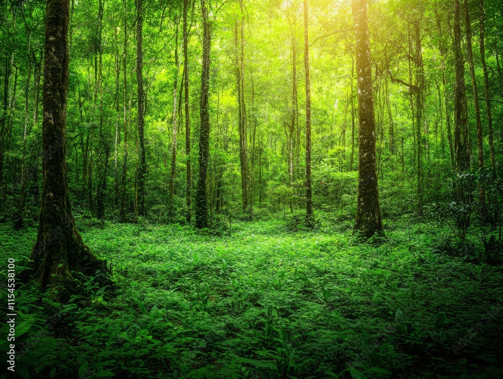 Lush Green Scene in the Amazon Rainforest Lush Green Scene in the Amazon Rainforest