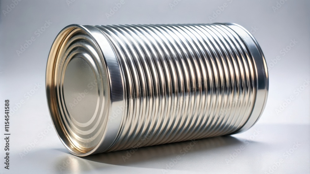 dented tin can with a ribbed structure, industrial, metal, factory, machinery, mechanical, container dented tin can with a ribbed structure, industrial, metal, factory, machinery, mechanical, container