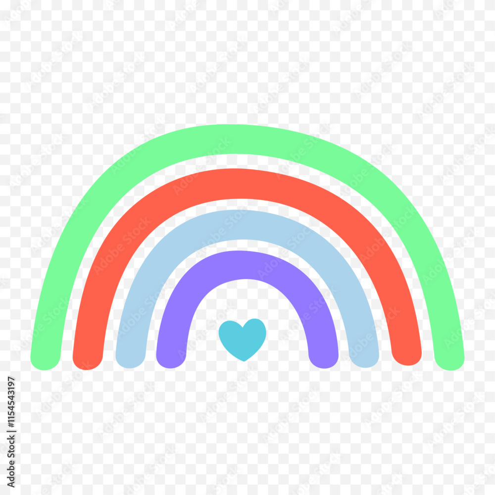 Hand drawn rainbow element. Boho rainbow hand drawn illustration Hand drawn rainbow element. Boho rainbow hand drawn illustration