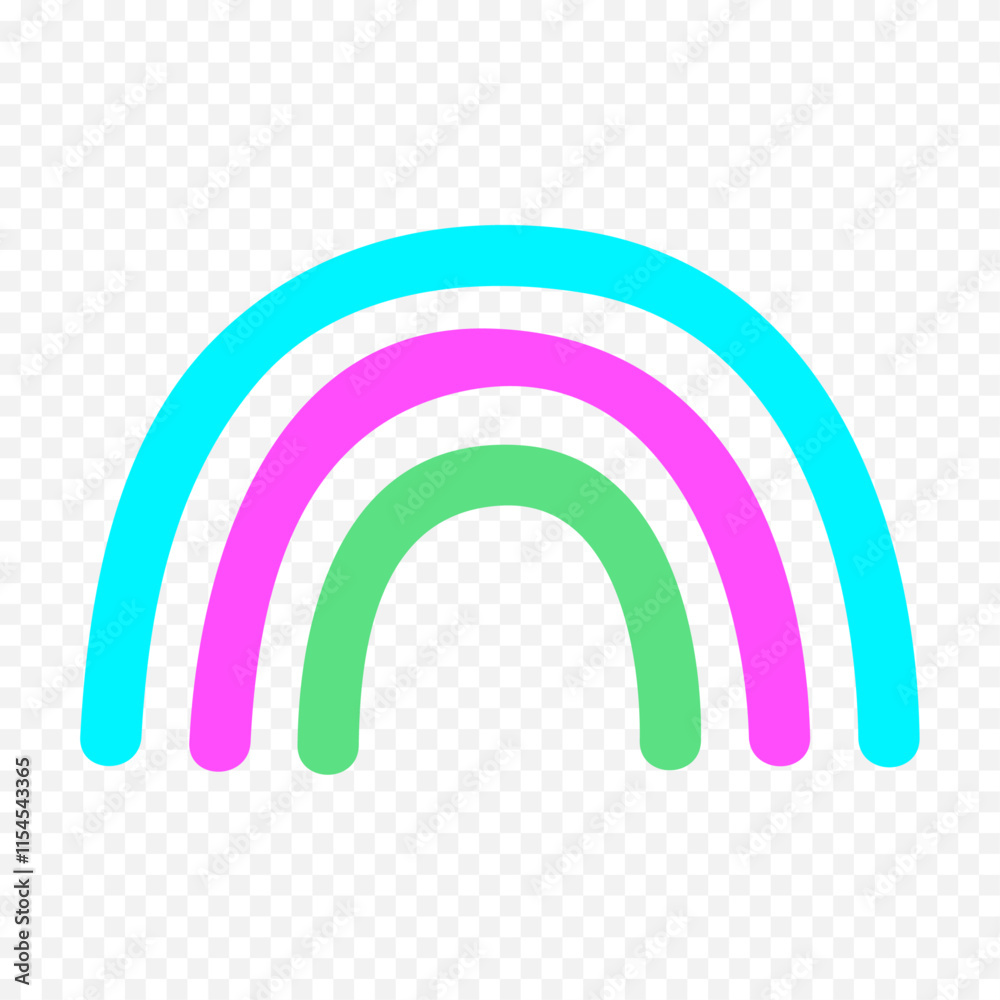 Hand drawn rainbow element. Boho rainbow hand drawn illustration Hand drawn rainbow element. Boho rainbow hand drawn illustration