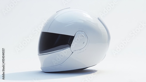 Futuristic Minimalist White Helmet Design