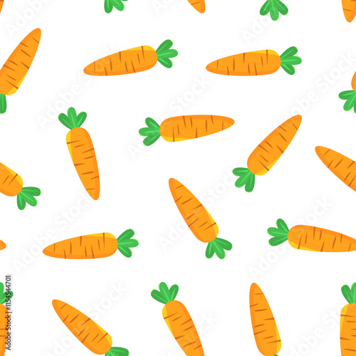 carrot pattern Background. flat illustration carrot background. seamless pattern carrot. carrot flat illustration background. seamless pattern of carrot.